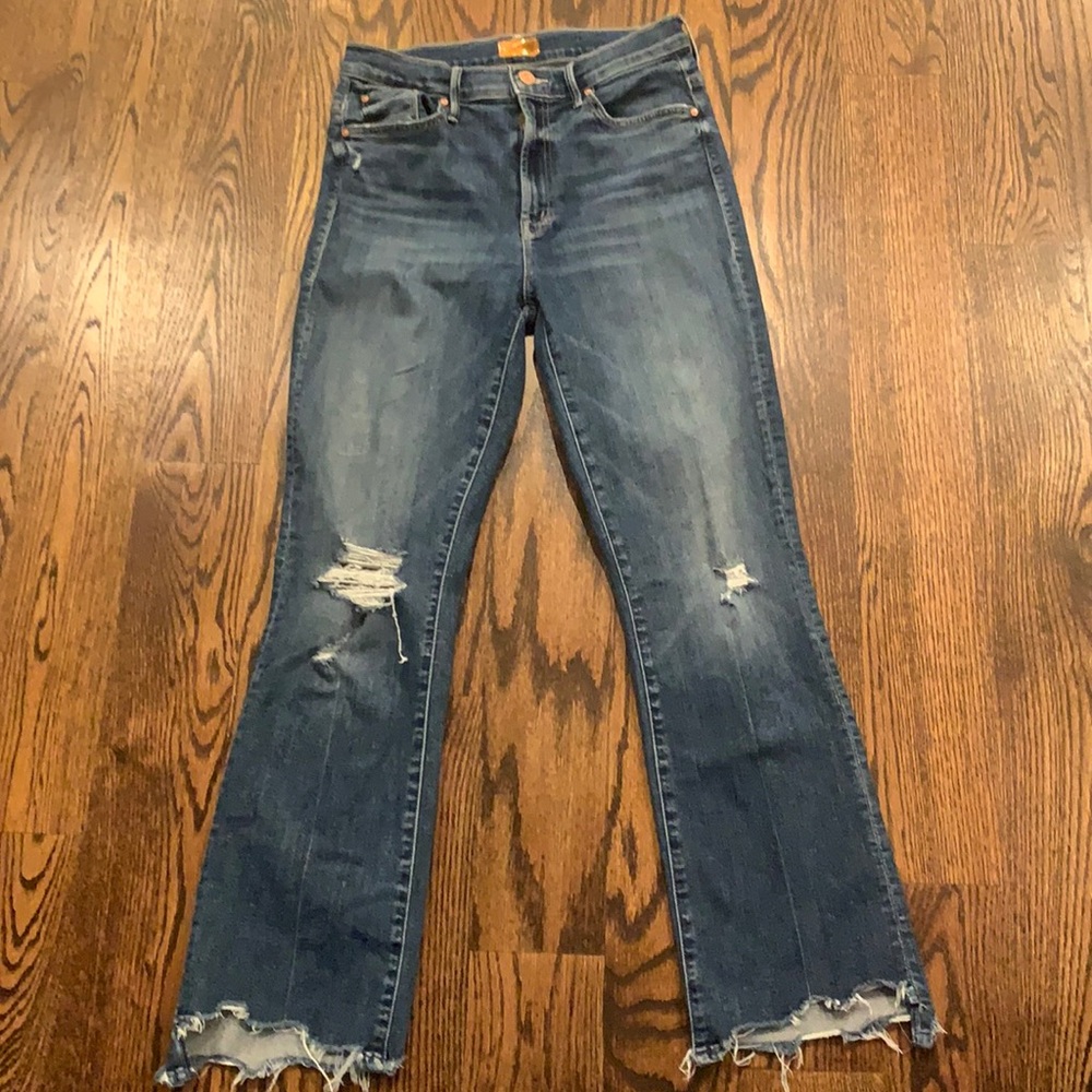 MOTHER jeans The Insider Crop Step Chew